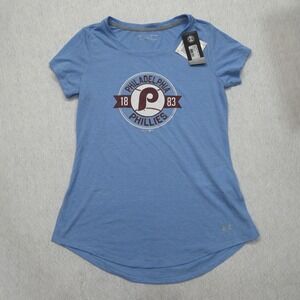 Under Armour Women's Light Blue Philadelphia Phillies Short Sleeve Tee